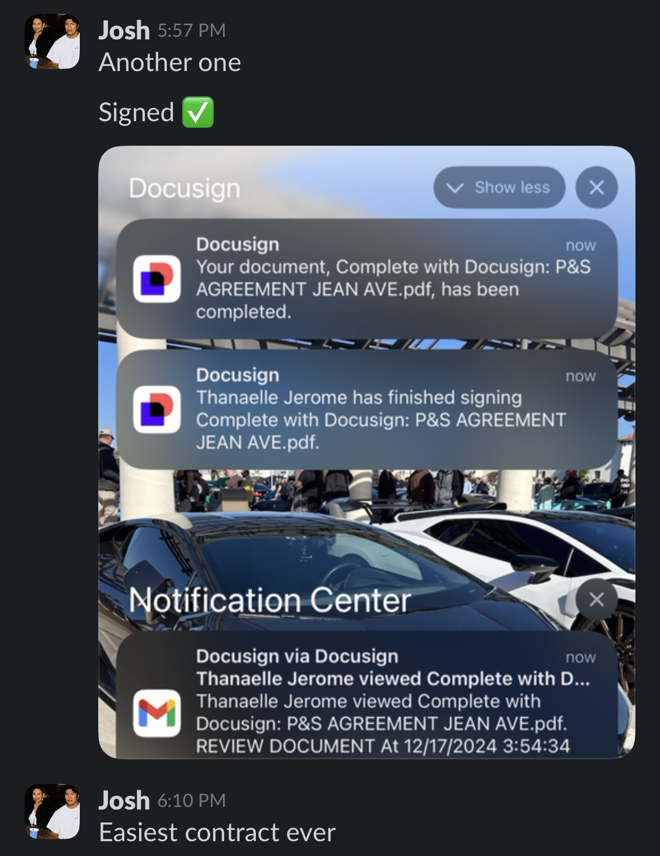 Josh: Another one signed